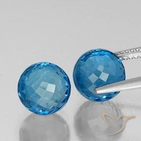 9.58 ct natürliche Swiss Blue Topas-Edelsteine, Kugel / Ball, VVS-VS