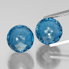 11,06 ctw natürlicher blauer Topas, Sphäre / Kugel, VVS-VS