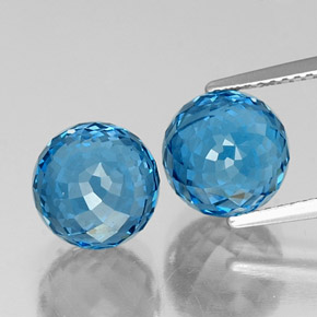 11.84 ct natürliche Swiss Blue Topas-Edelsteine, Kugel / Ball, VS