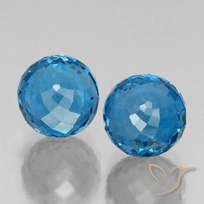 11.44 ct natürliche Swiss Blue Topas-Edelsteine, Kugel / Ball, VS