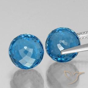 11.44 ct natürliche Swiss Blue Topas-Edelsteine, Kugel / Ball, VS