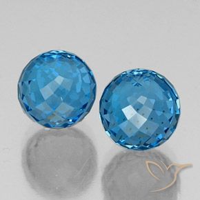 11.71 ct natürliche Swiss Blue Topas-Edelsteine, Kugel / Ball, VVS-VS
