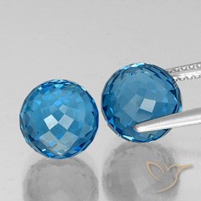11.71 ct natürliche Swiss Blue Topas-Edelsteine, Kugel / Ball, VVS-VS