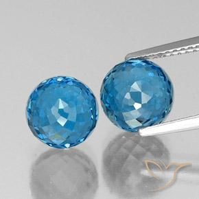 8.89ctw Natürlicher Swiss Blue Topas, Kugel / Ball, VVS-VS