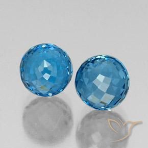 8.89 ct natürliche Swiss Blue Topas-Edelsteine, Kugel / Ball, VVS-VS