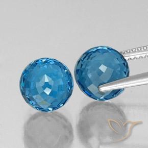 8.89 ct natürliche Swiss Blue Topas-Edelsteine, Kugel / Ball, VVS-VS