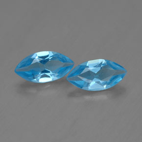  ct natürliche Schweizer Blau Topas-Edelsteine, Marquise, VVS-VS
