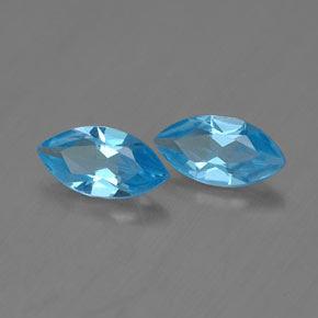  ct natürliche Schweizer Blau Topas-Edelsteine, Marquise, VVS-VS