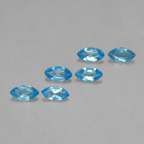 2,46 ct natürliche Swiss Blue Topas-Edelsteine, Marquise, VVS-VS