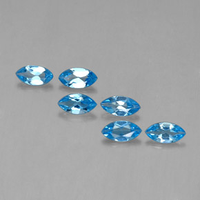 2.63 ct natürliche Swiss Blue Topas-Edelsteine, Marquise, VVS-VS
