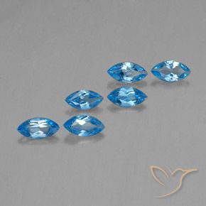 2.65 ct natürliche Swiss Blue Topas-Edelsteine, Marquise, VVS-VS