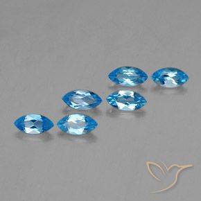 2.87 ct natürliche Swiss Blue Topas-Edelsteine, Marquise, VVS-VS
