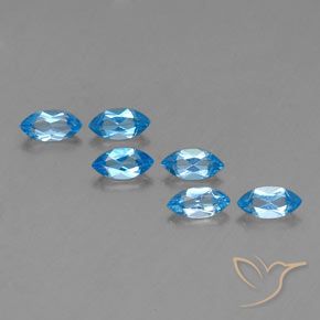 2.89 ct natürliche Swiss Blue Topas-Edelsteine, Marquise, VVS-VS
