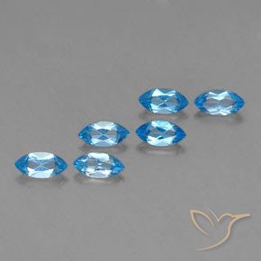 2.89 ct natürliche Swiss Blue Topas-Edelsteine, Marquise, VVS-VS