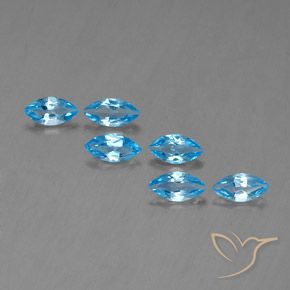 2.57 ct natürliche Swiss Blue Topas-Edelsteine, Marquise, VVS-VS