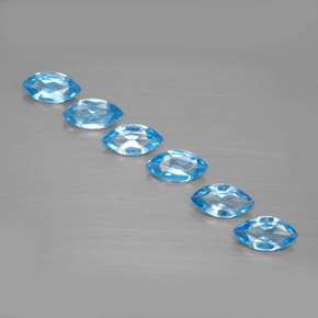 2,32 ct natürliche blauer Topas-Edelsteine, Marquise, VVS-VS