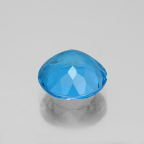 3,20 ctw natürlicher blauer Topas, Rundschliff, VVS