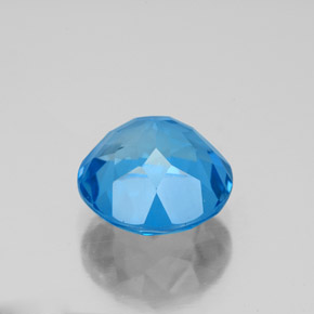 3,87 ctw natürlicher blauer Topas, Rundschliff, VVS-VS