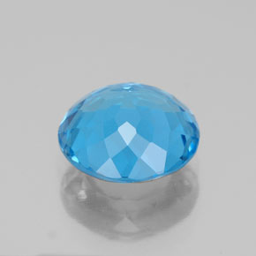 3,09 ctw natürlicher blauer Topas, Rundschliff, VS