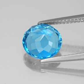 3,09 ctw natürlicher blauer Topas, Rundschliff, SI
