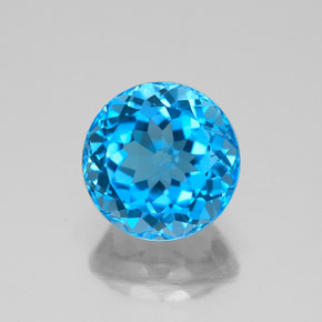 3,80 ctw natürlicher blauer Topas, Rundschliff, VVS