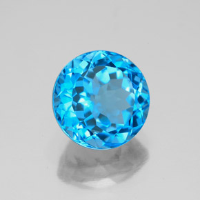3,80 ctw natürlicher blauer Topas, Rundschliff, VVS