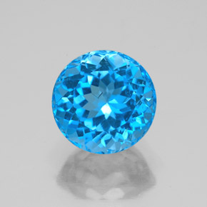 3,95 ctw natürlicher blauer Topas, Rundschliff, SI