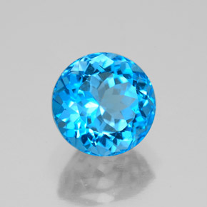 3,95 ctw natürlicher blauer Topas, Rundschliff, SI