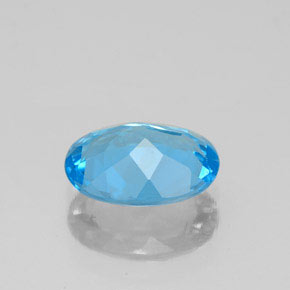 1,86 ctw natürlicher blauer Topas, Oval Schliff, VVS-VS