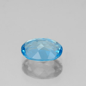 1,62 ctw natürlicher blauer Topas, Oval Schliff, VS