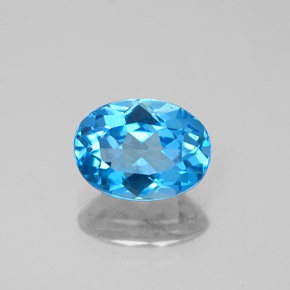 1,52 ctw natürlicher blauer Topas, Oval Schliff, VVS-VS