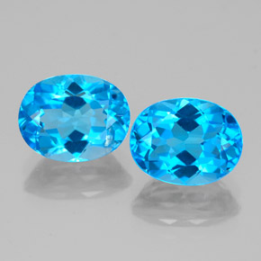  ct natürliche blauer Topas-Edelsteine, Oval Schliff, VS