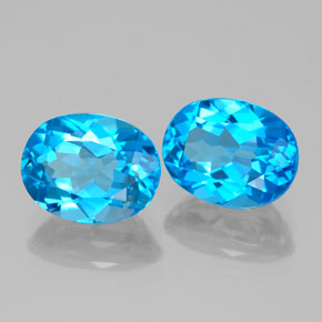  ct natürliche blauer Topas-Edelsteine, Oval Schliff, VS