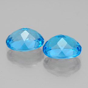  ct natürliche blauer Topas-Edelsteine, Oval Schliff, VS