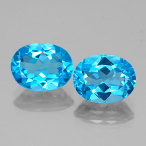  ct natürliche blauer Topas-Edelsteine, Oval Schliff, VVS-VS