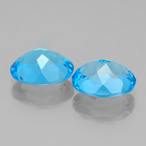  ct natürliche blauer Topas-Edelsteine, Oval Schliff, VVS-VS