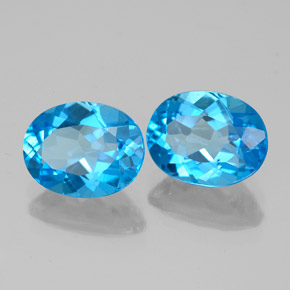  ct natürliche blauer Topas-Edelsteine, Oval Schliff, VVS-VS
