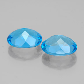  ct natürliche blauer Topas-Edelsteine, Oval Schliff, VVS-VS