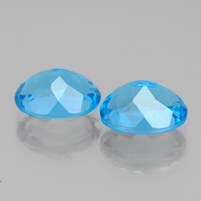  ct natürliche blauer Topas-Edelsteine, Oval Schliff, VVS-VS