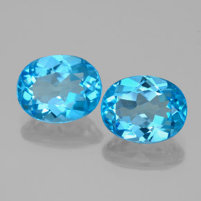 4,77 ct natürliche blauer Topas-Edelsteine, Oval Schliff, VS