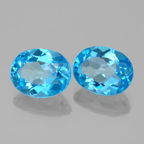 4,77 ct natürliche blauer Topas-Edelsteine, Oval Schliff, VS