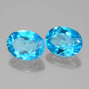  ct natürliche blauer Topas-Edelsteine, Oval Schliff, VVS-VS