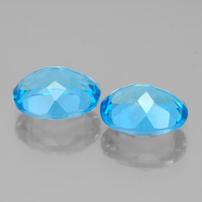  ct natürliche blauer Topas-Edelsteine, Oval Schliff, VVS-VS