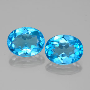  ct natürliche Schweizer Blau Topas-Edelsteine, Oval Schliff, VS-SI