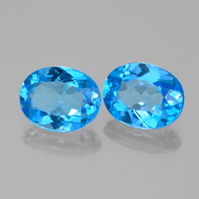  ct natürliche Schweizer Blau Topas-Edelsteine, Oval Schliff, VS-SI