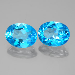  ct natürliche blauer Topas-Edelsteine, Oval Schliff, VS