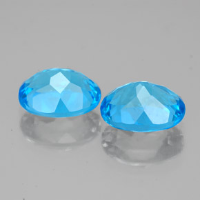 ct natürliche blauer Topas-Edelsteine, Oval Schliff, VS