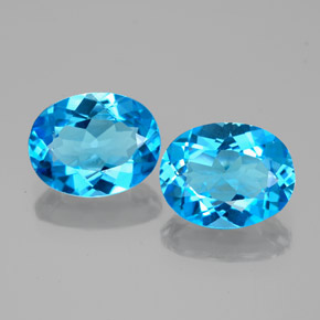  ct natürliche blauer Topas-Edelsteine, Oval Schliff, VVS-VS