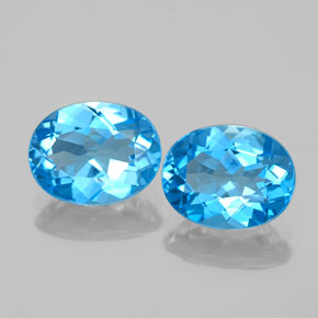  ct natürliche blauer Topas-Edelsteine, Oval Schliff, VVS-VS