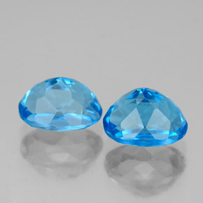  ct natürliche blauer Topas-Edelsteine, Oval Schliff, VVS-VS